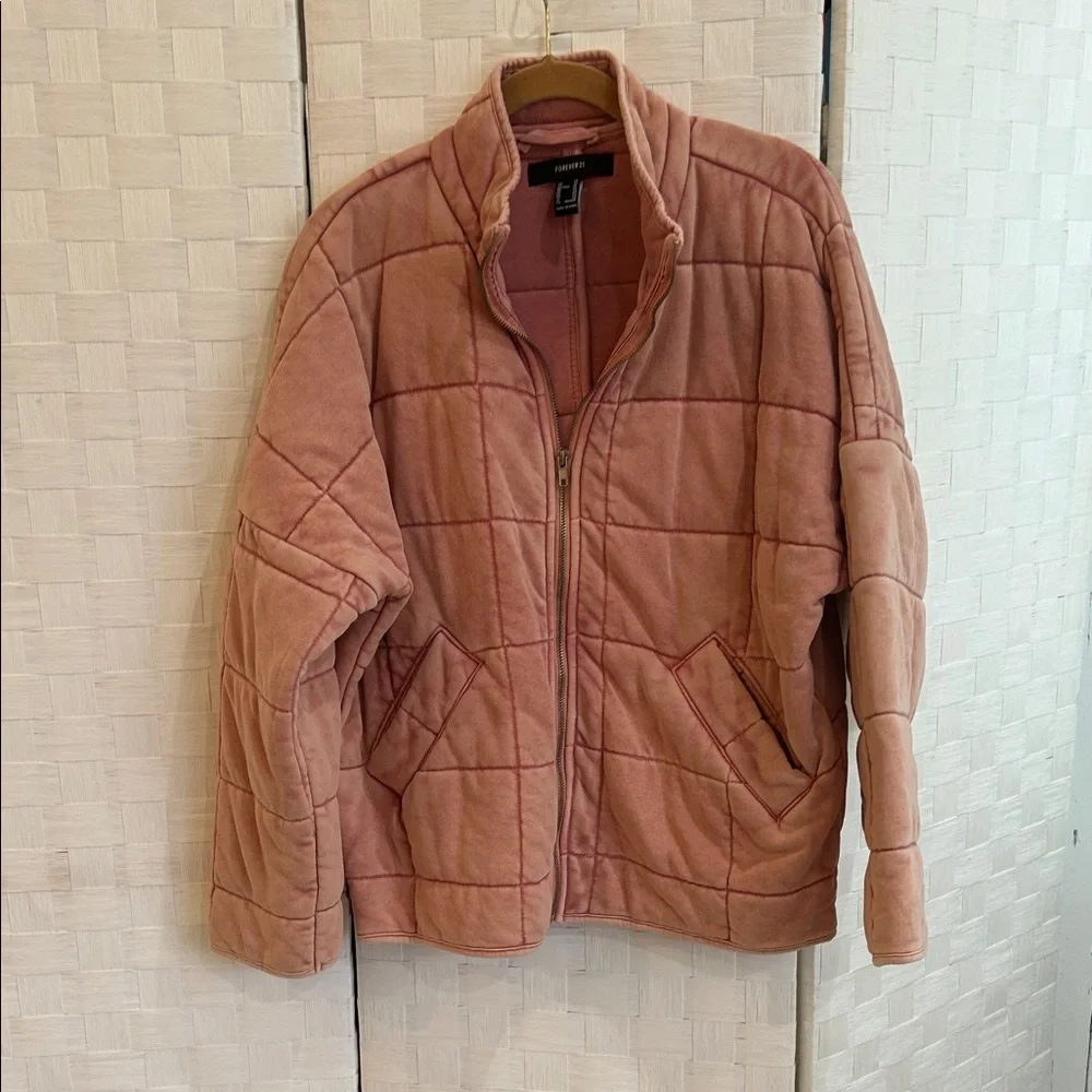 Forever 21 Quilted Cotton  Puffer Jacket - Dusty Pink - Picture 6 of 7
